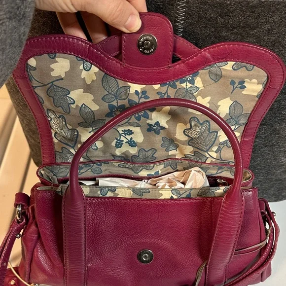 Radley London leather satchel bag vibrant magenta - Picture 8 of 17